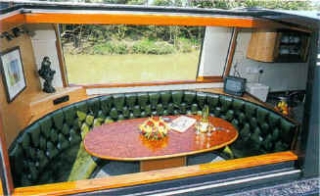Inside one of our boats